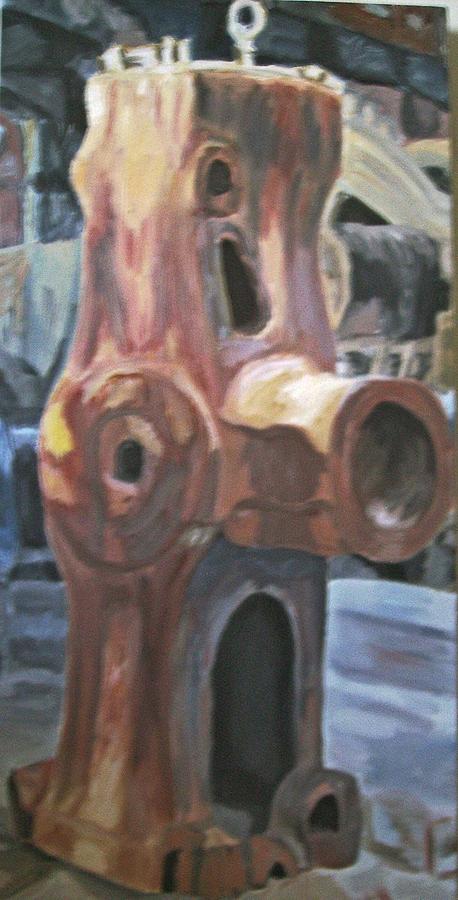 Industry Painting - Steel Iron Laddle by Diane Paulhamus