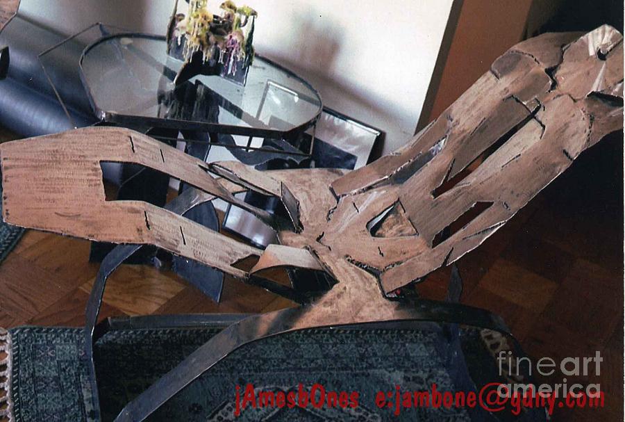 Furniture Sculpture - Steel Kirigami Style ROCKER by James Bones Tomaselli