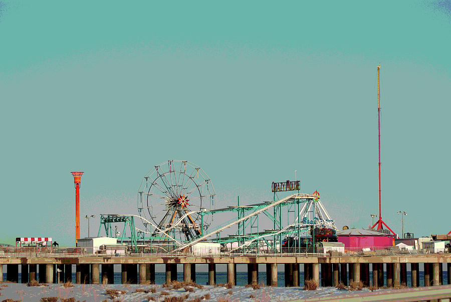 Steel Pier Amusements Poster Photograph by Margie Avellino