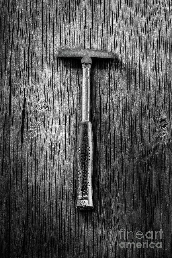 Steel Tack Hammer II on Plywood 74 in BW Photograph by YoPedro