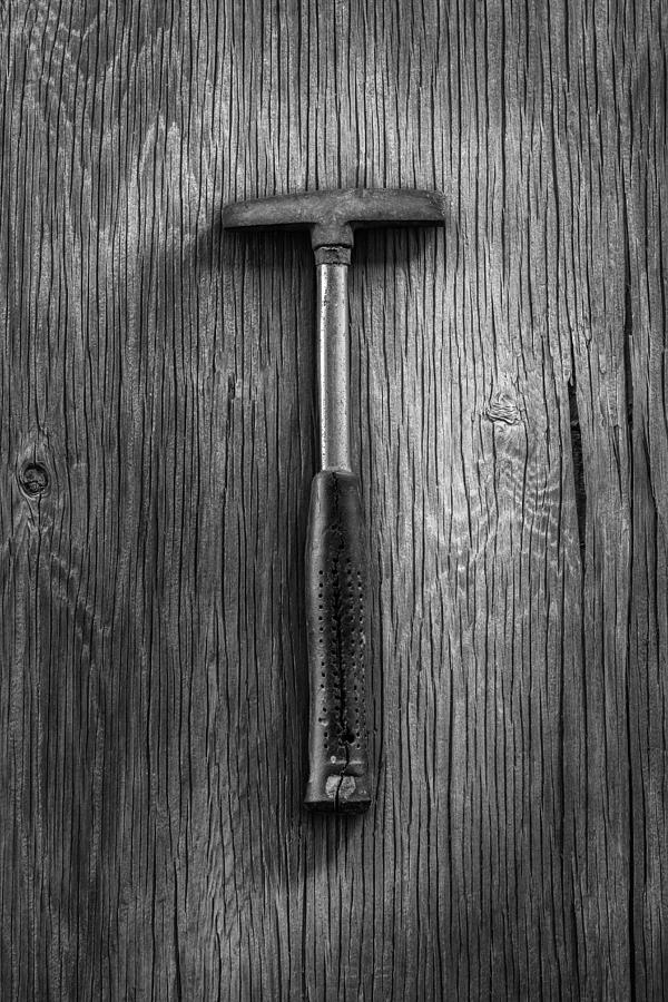 Black And White Photograph - Steel Tack Hammer by YoPedro