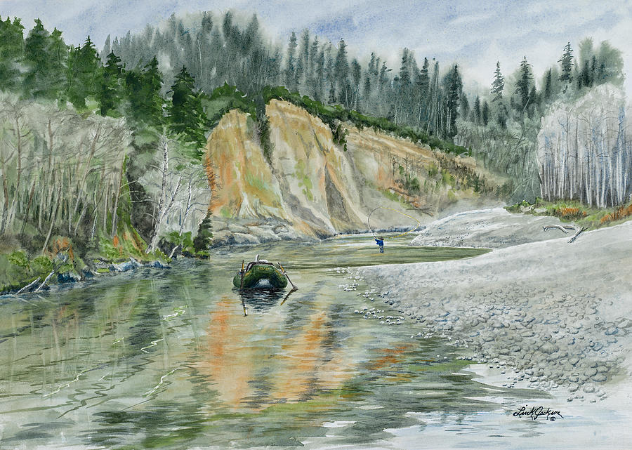 Steelheading on the Queets River Painting by Link Jackson