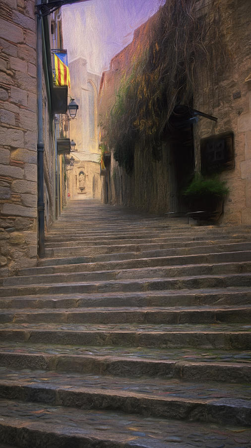 Steep Steps of Girona Photograph by Joan Carroll
