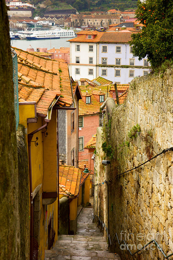 Steep Street of Porto in Portugal Photograph by Anastasy Yarmolovich