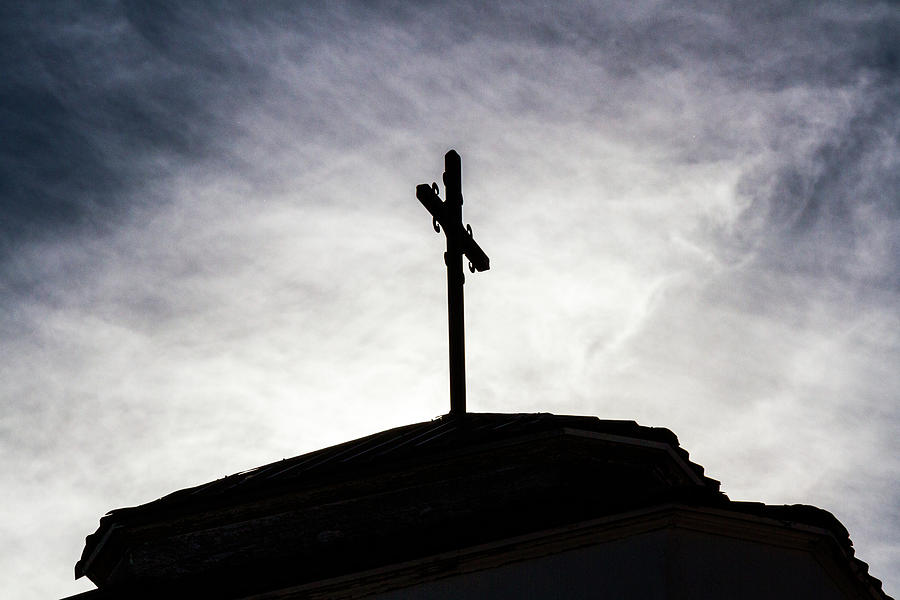 Steeple Cross in Silhouette Photograph by SR Green