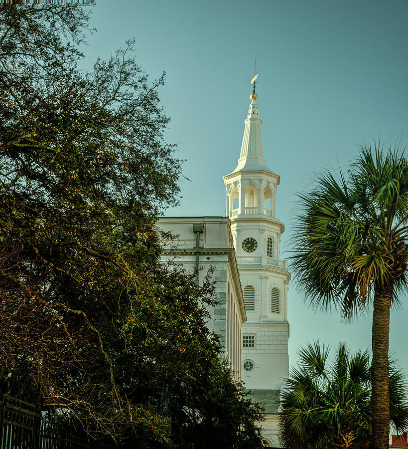 Steeple of St Michaels Church Charleston South Carolina Photograph by Douglas Barnett