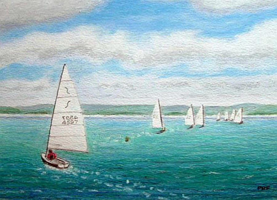 'Steer the Course' West KIrby Marine Lake, Wirral Painting by Peter