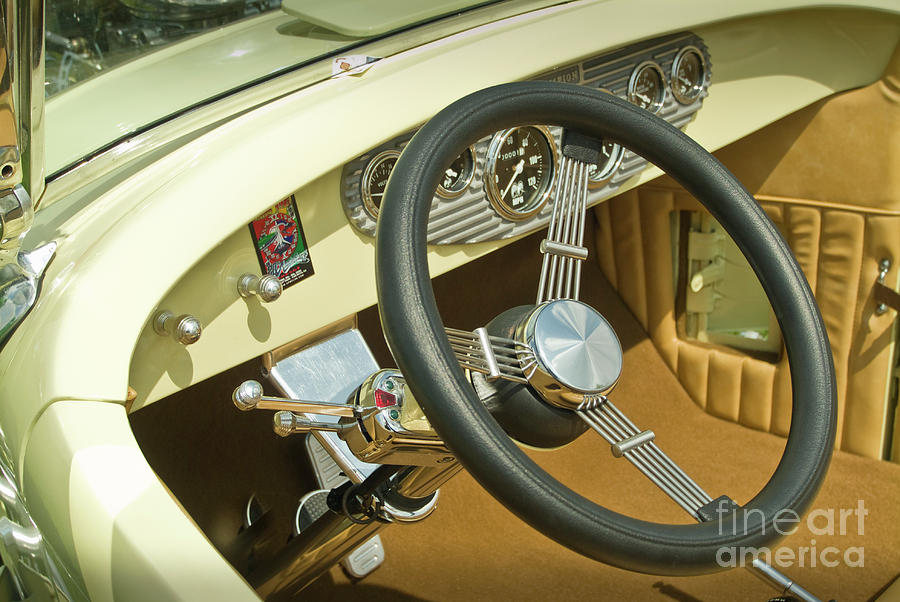 Steering Wheel kit Car Interior Photograph by David Zanzinger