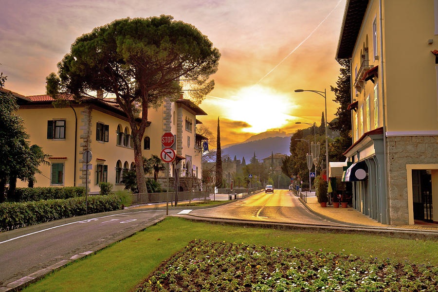 Steet of Opatija sunset view Photograph by Brch Photography