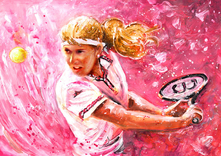 Tennis Painting - Steffi Graf by Miki De Goodaboom
