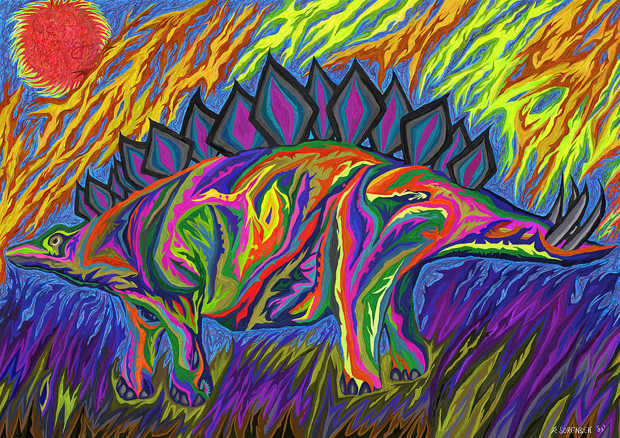 Stegasaurus Colorado Painting by Robert SORENSEN