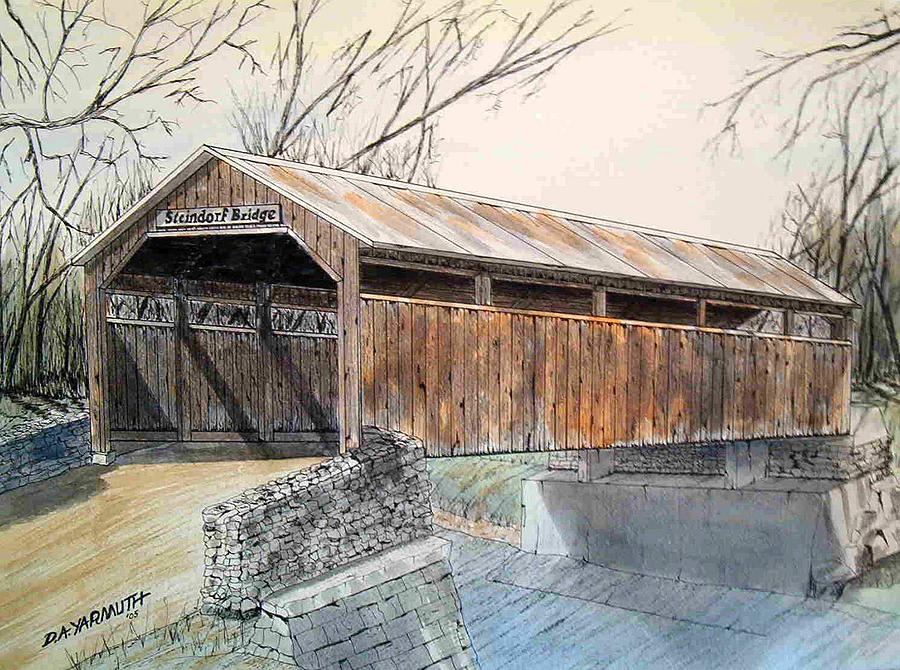 Steindorf Bridge Painting by Dale Yarmuth