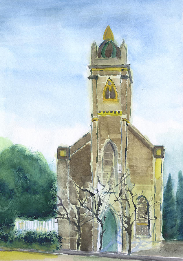 Stella Maris Church Painting by Frank Bright