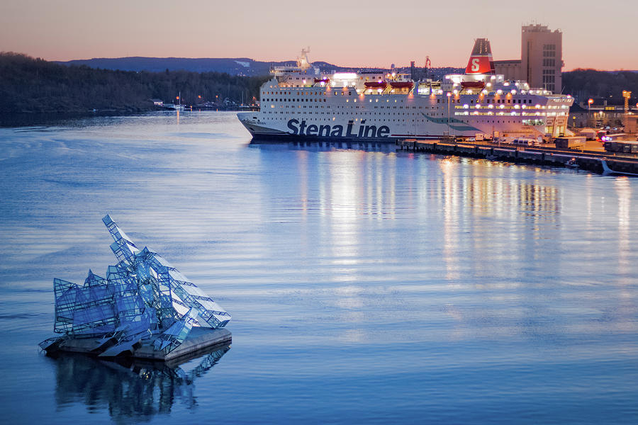 Stenaline Ferry in the Oslo Harbor Photograph by Adam Rainoff