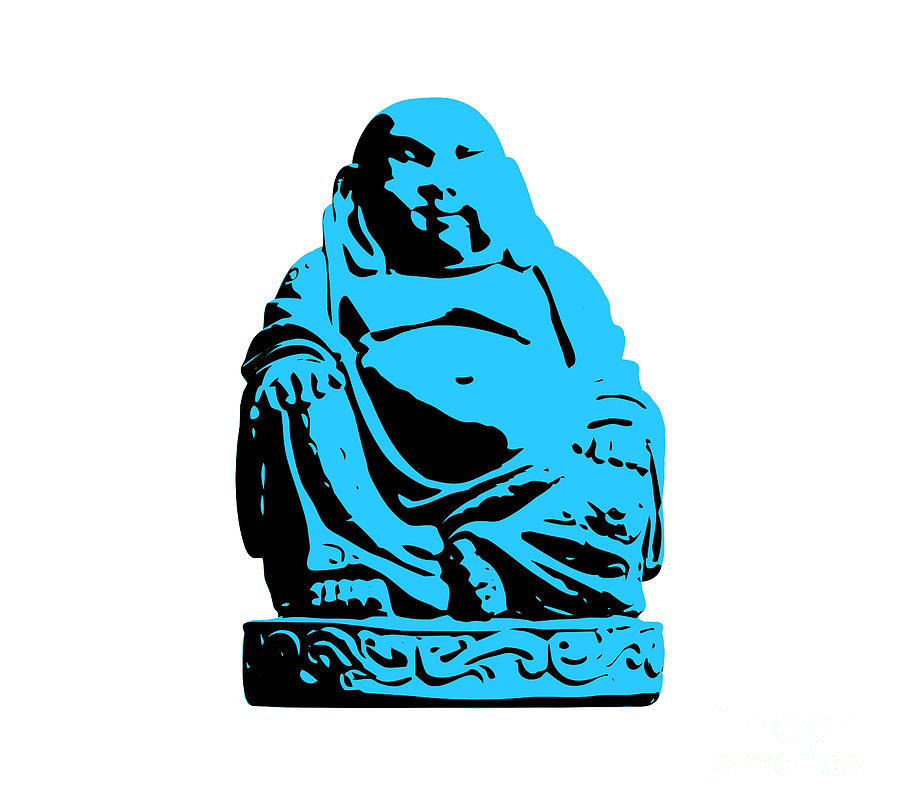 Buddha Digital Art - Stencil Buddha by Pixel Chimp