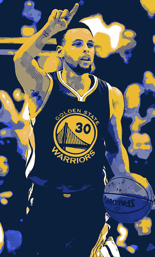 Steph Curry, Golden State Warriors - 13 Digital Art by Andrea Mazzocchetti