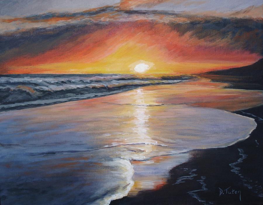 Stephanies Sunset Painting by Donna Tuten
