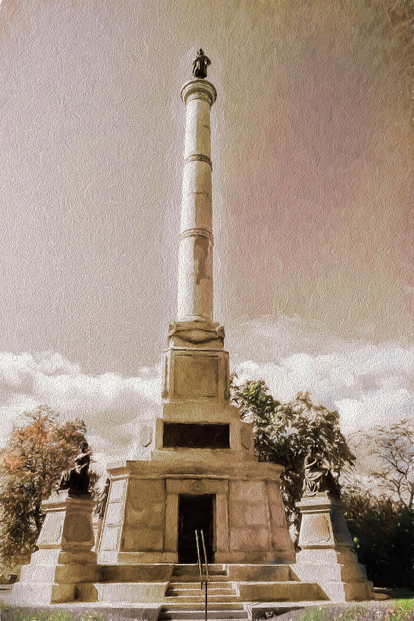 Stephen A. Douglas Tomb Painting by Renette Coachman