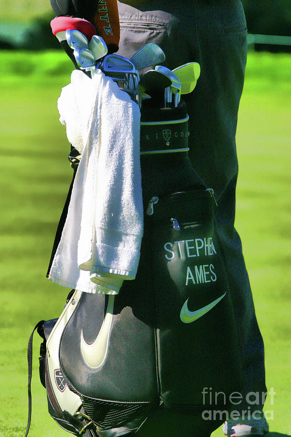 Stephen Ames Golf Clubs Bag  Photograph by Chuck Kuhn