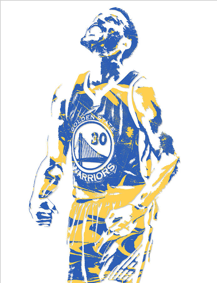 Stephen Curry golden state warriors oil art T-Shirt by Joe Hamilton - Pixels