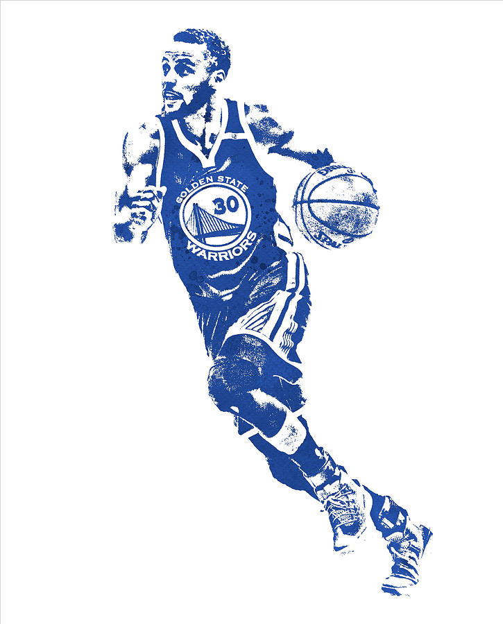Stephen Curry Golden State Warriors Portrait Sports Print Art 11x17