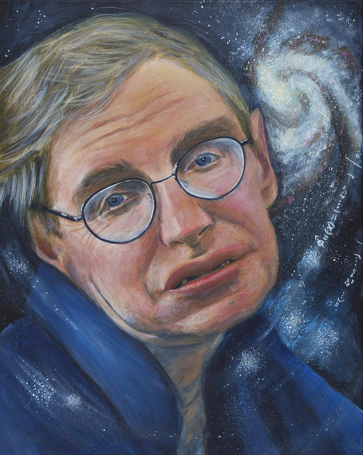 Stephen Hawking Painting by Simon Kregar