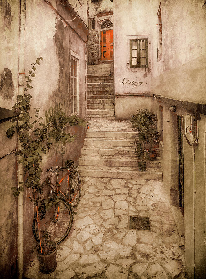 Corfu, Greece - Stepped Street Photograph by Mark Forte