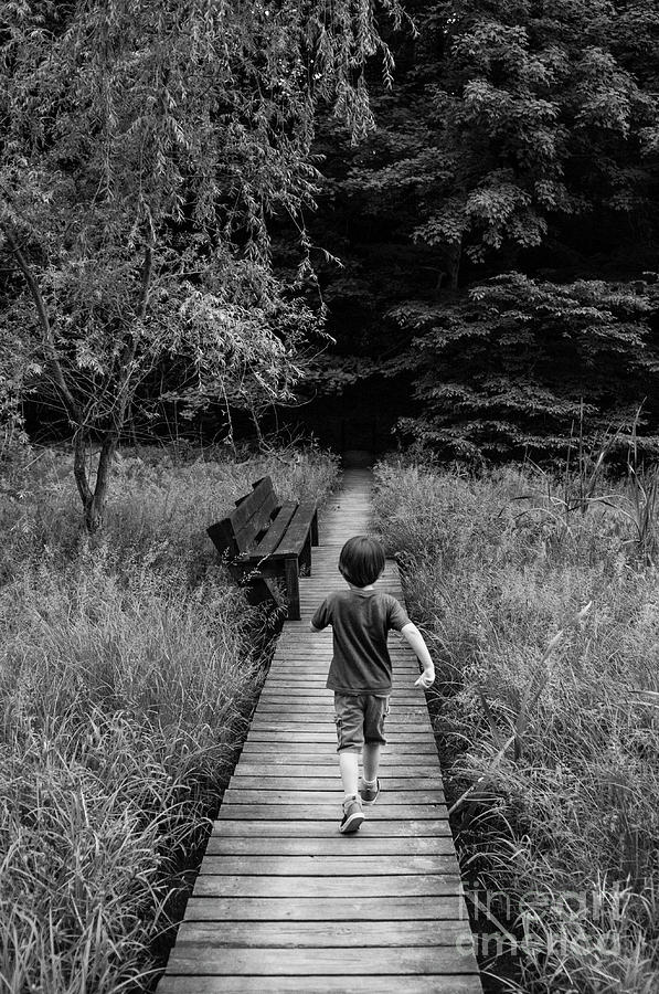 Stepping Into Adventure - D009927-bw Photograph by Daniel Dempster