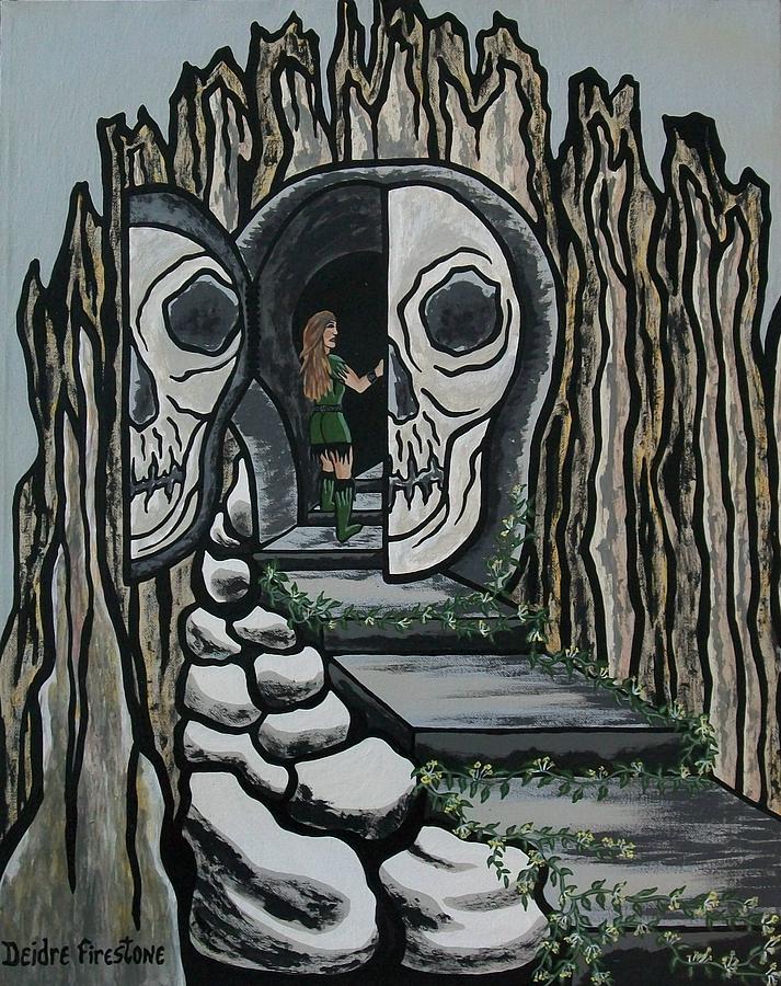 Skull Cave Painting - Stepping Into The Minds And Souls Of Others by Deidre Firestone Skull Cave Painting - Stepping Into The Minds And Souls Of Others by Deidre Firestone