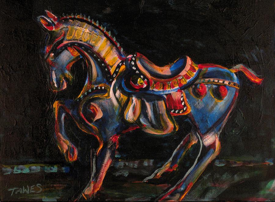 Stepping Off The Carousel Painting by Dennis Tawes