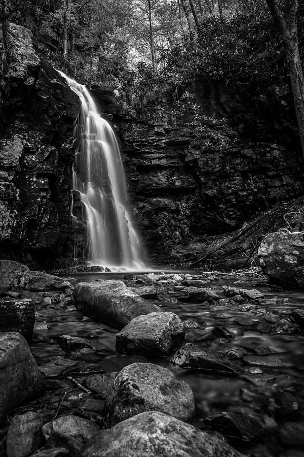 Waterfall Photograph - Stepping Stones Monochrome by Brian Anderson