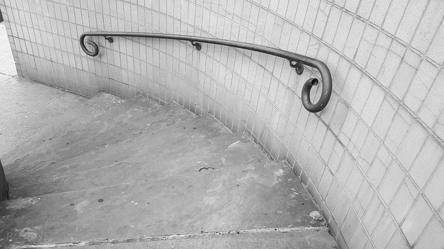 Steps And Rail Nyc B W 2 Photograph by Rob Hans
