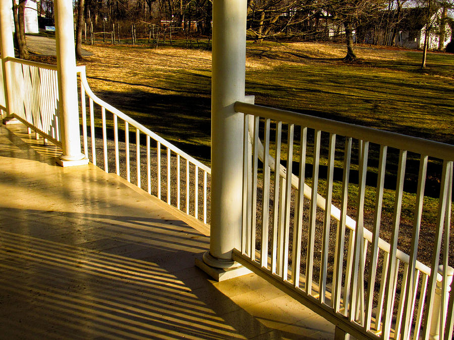 Steps and Shadows at Thomas Cole House in Catskill Photograph by Nancy De Flon