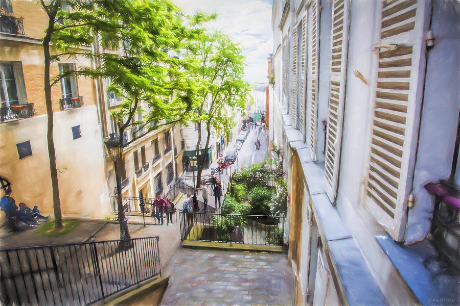Tree Photograph - Steps at Montmartre by John Rivera