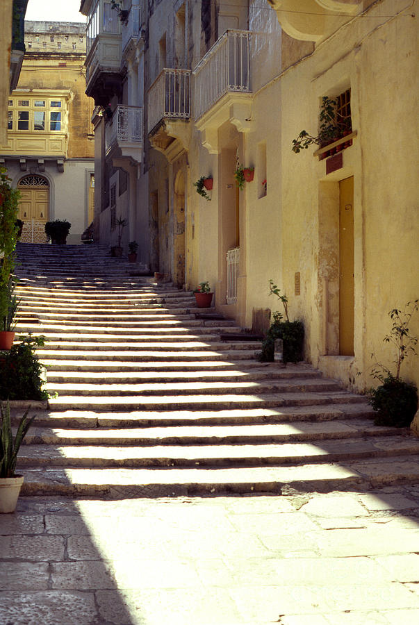 Steps Birgu Malta Photograph by Thomas R Fletcher
