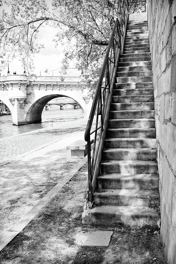 Steps by Pont Neuf, Paris Photograph by Jean Gill