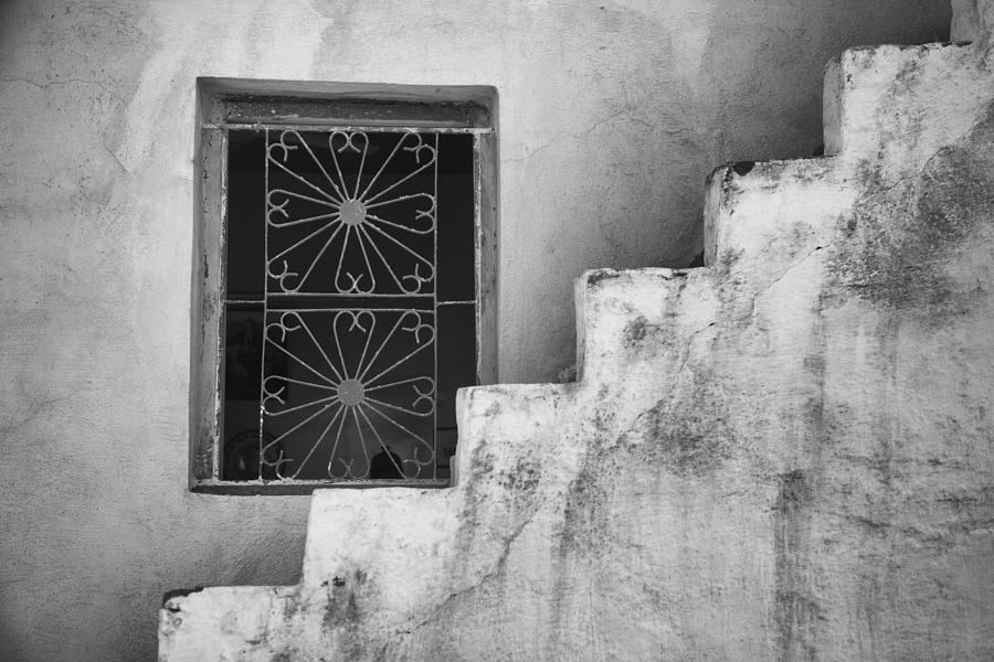 Steps Morocco - Black and White 2 Photograph by Kathy Adams Clark