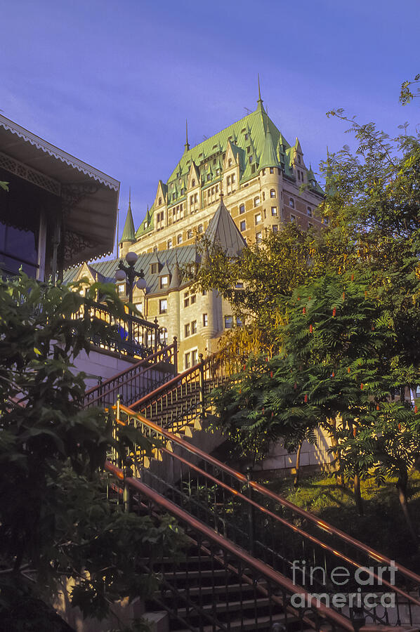 Steps to Chateau Frontenac Photograph by Bob Phillips