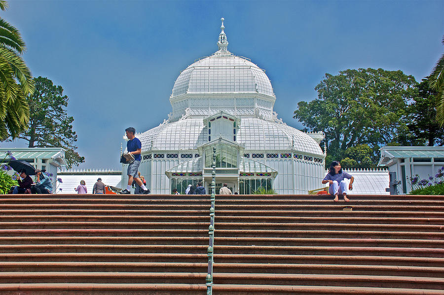 Steps to Conservatory in Golden Gate Park in San Francisco, California  Photograph by Ruth Hager