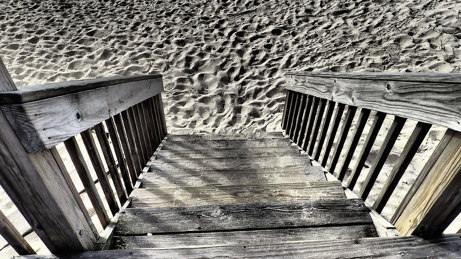Steps to the beach Photograph by Susan Jensen