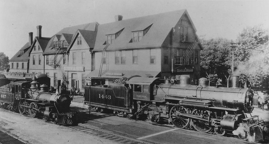 Steam Engine 1443 at Eagle Grove - 1946  Photograph by Chicago and North Western Historical Society
