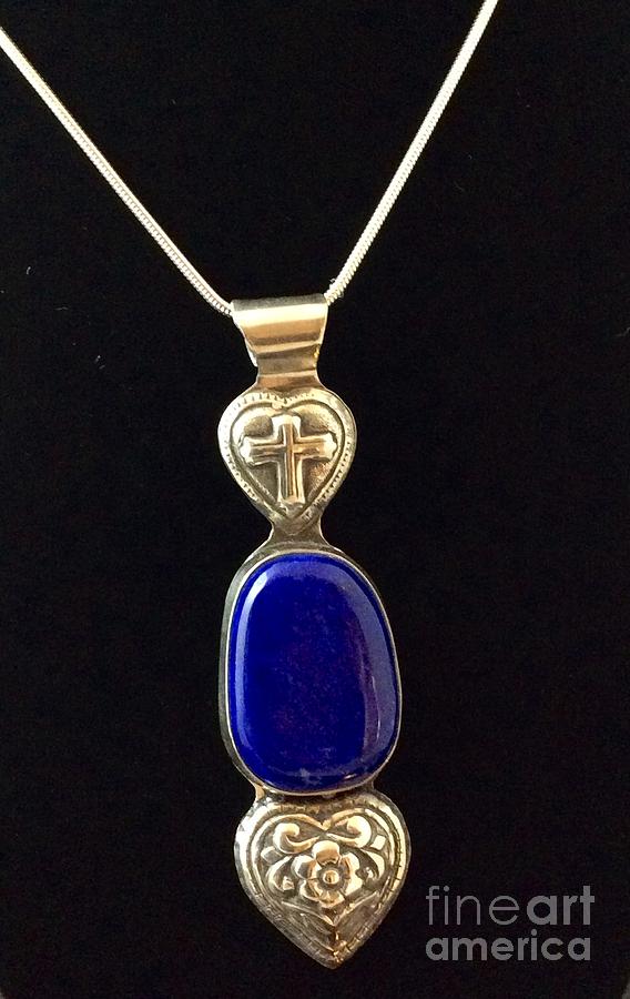 Sterling Silver and Lapis Necklace Jewelry by Melany Sarafis
