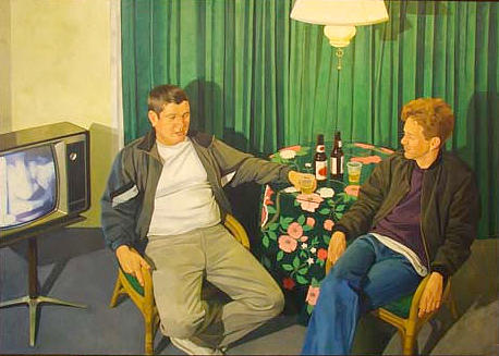 Portrait Painting - Steve and Mike  by Jane Fisher 