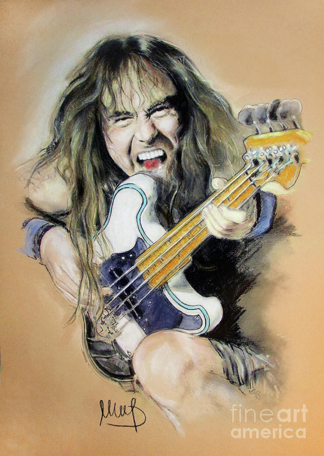 Iron Maiden Pastel - Steve Harris by Melanie D