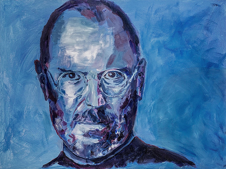 Abstract Painting - Steve Jobs by Dima Mogilevsky