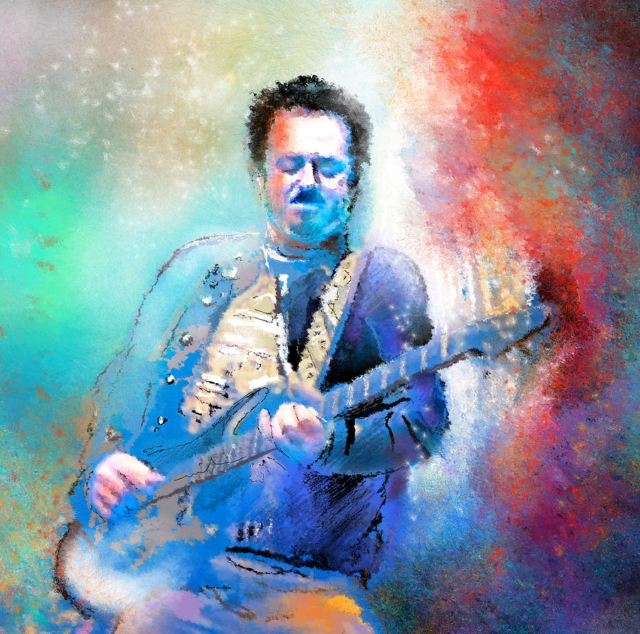 Steve Lukather 01 Painting by Miki De Goodaboom