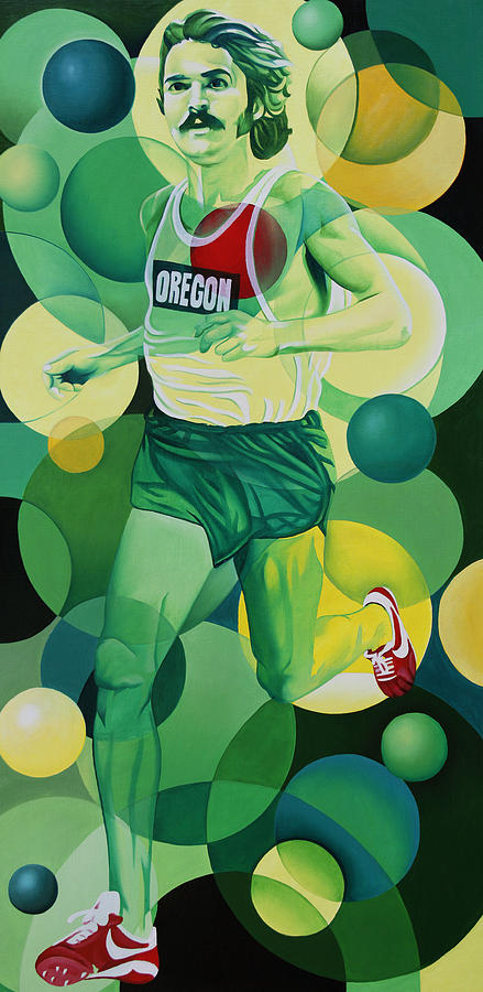 University Of Oregon Painting - Steve Prefontaine by Joshua Morton