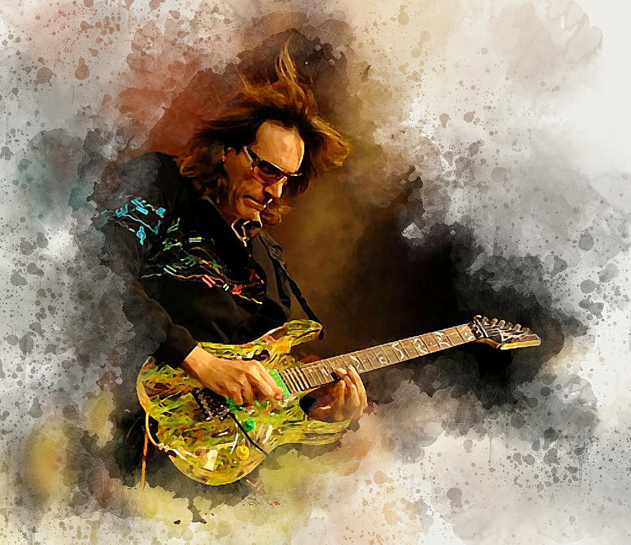 Steve Vai Digital Art by Karl Knox