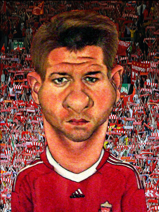 Steven Gerrard Drawing by Sean Leonard