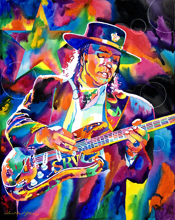 Stevie Ray Vaughan Painting by David Lloyd Glover